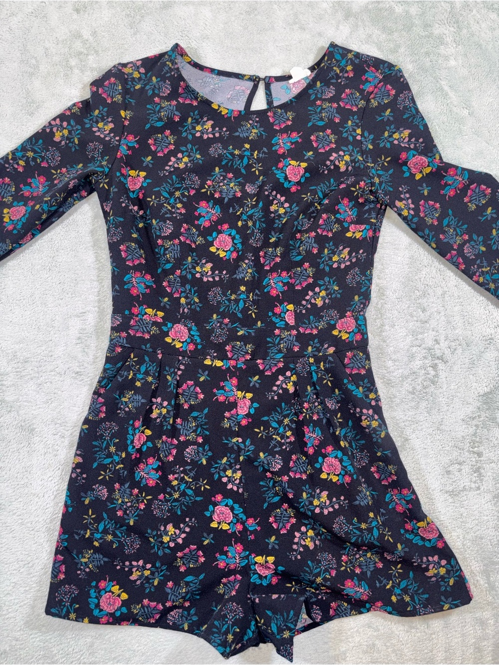 Floral Shorts Romper - Garage Size XS